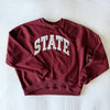 The Molly Cozy Crew State Applique Arch | Maroon