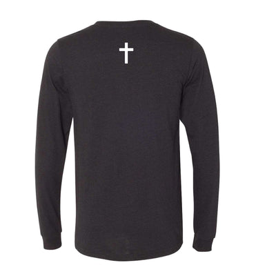 The Thank You Jesus | Black Heather Long Sleeve Tee