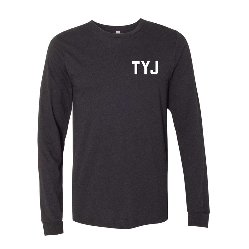 The Thank You Jesus | Black Heather Long Sleeve Tee