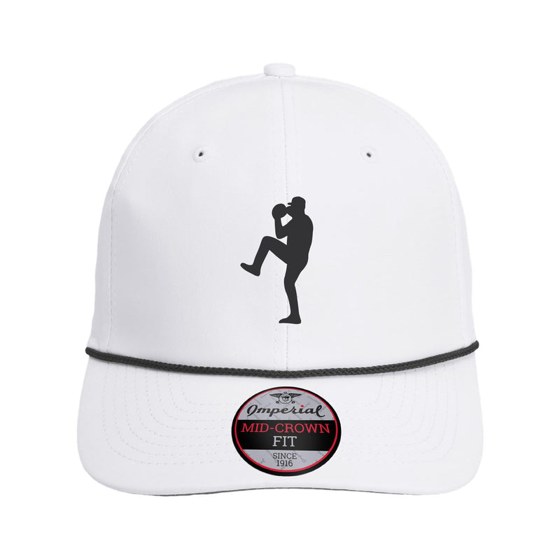 The Pitcher | Embroidered White/Black Wingman Cap