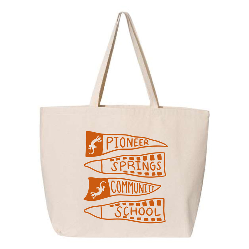 The Pioneer Springs Pennants | Natural Jumbo Tote