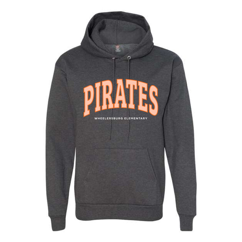 The Pirates Arch | Charcoal Heather Hooded Sweatshirt