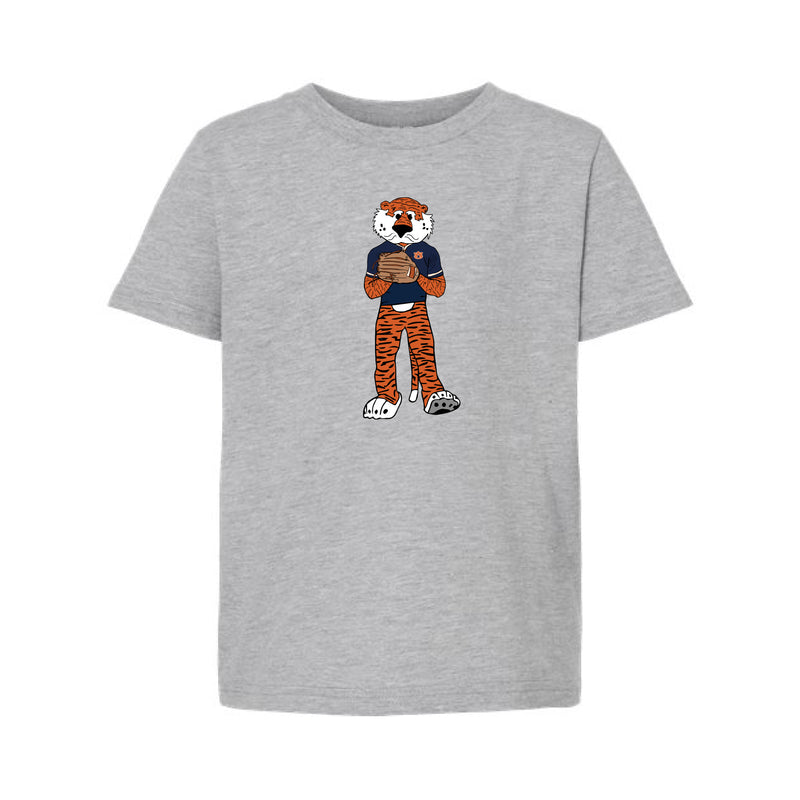 The Pitching Aubie | Youth Heather Grey Tee