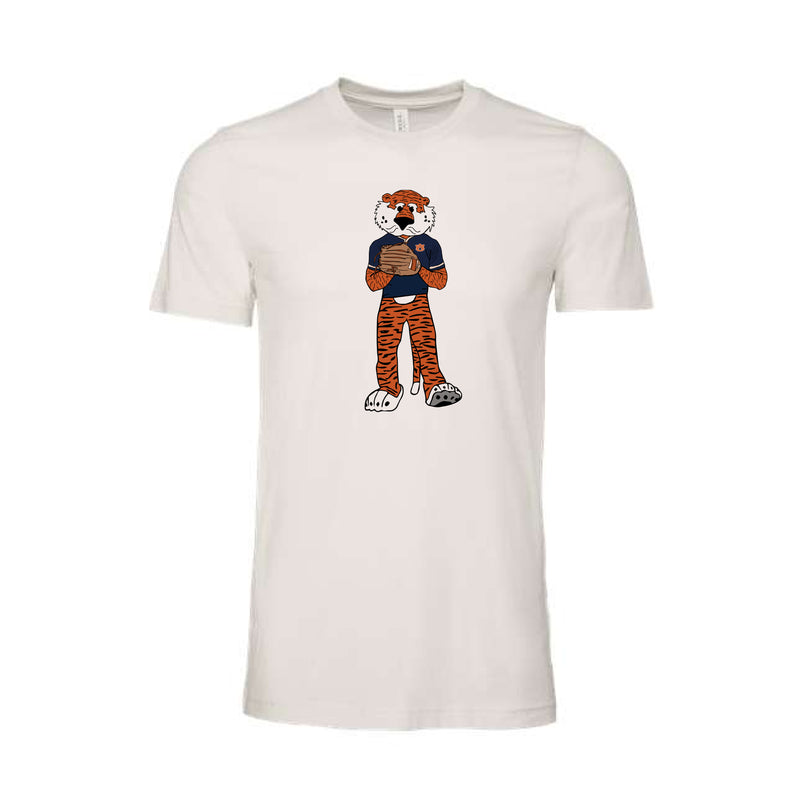 The Pitching Aubie | Adult Vintage White Tee