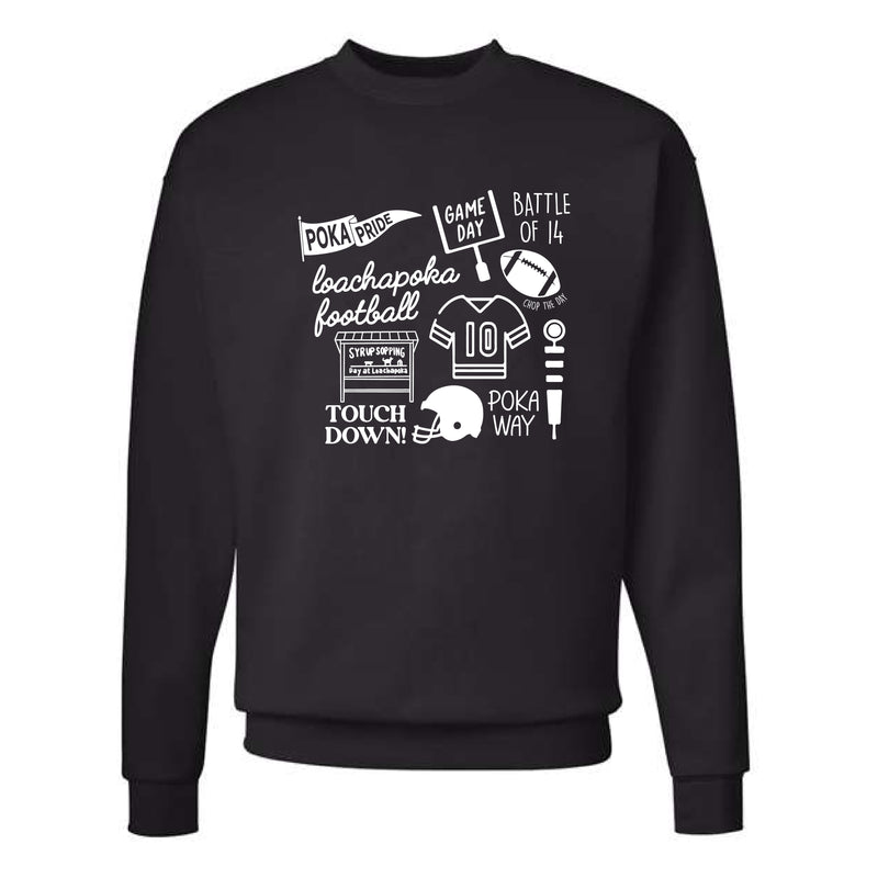 The Poka Pride Collage | Black Crewneck Sweatshirt