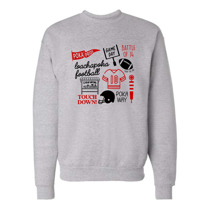 The Poka Pride Collage | Light Steel Crewneck Sweatshirt