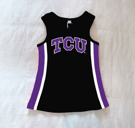 The TCU | Black Power Stripe V-Neck Cheer Dress