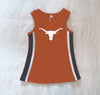 The University of Texas | Burnt Orange Power Stripe V-Neck Cheer Dress *LOGO MISPRINT*