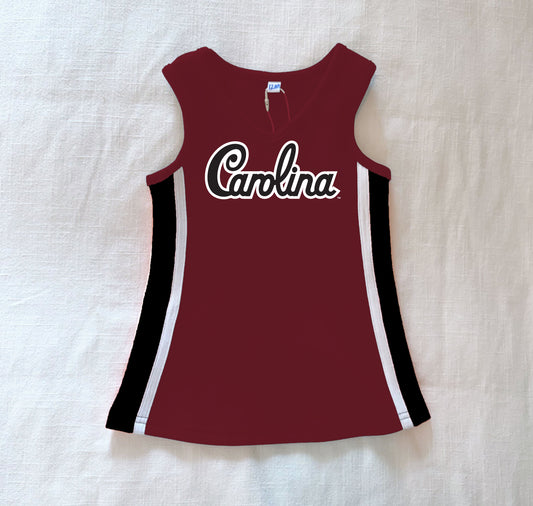 The University of South Carolina | Deep Red Power Stripe Dress *LOGO MISPRINT*