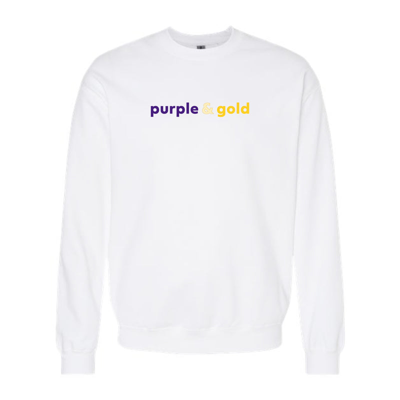 The Purple & Gold | White Sweatshirt