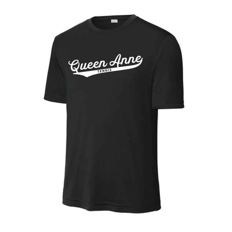 The Queen Anne Script | Black Performance Tee