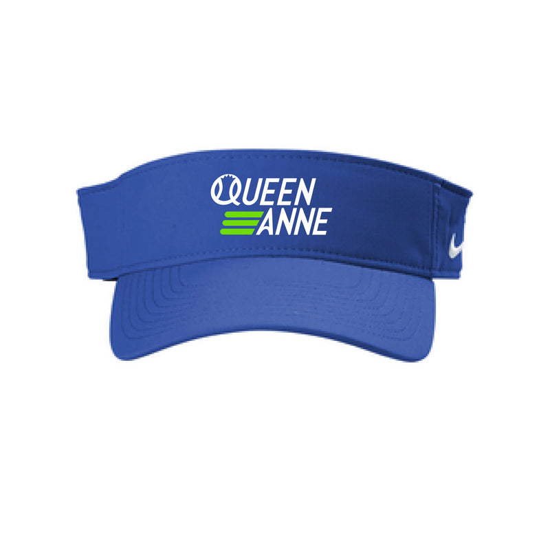 The Queen Anne Logo | Embroidered Royal Nike Dri-Fit Visor