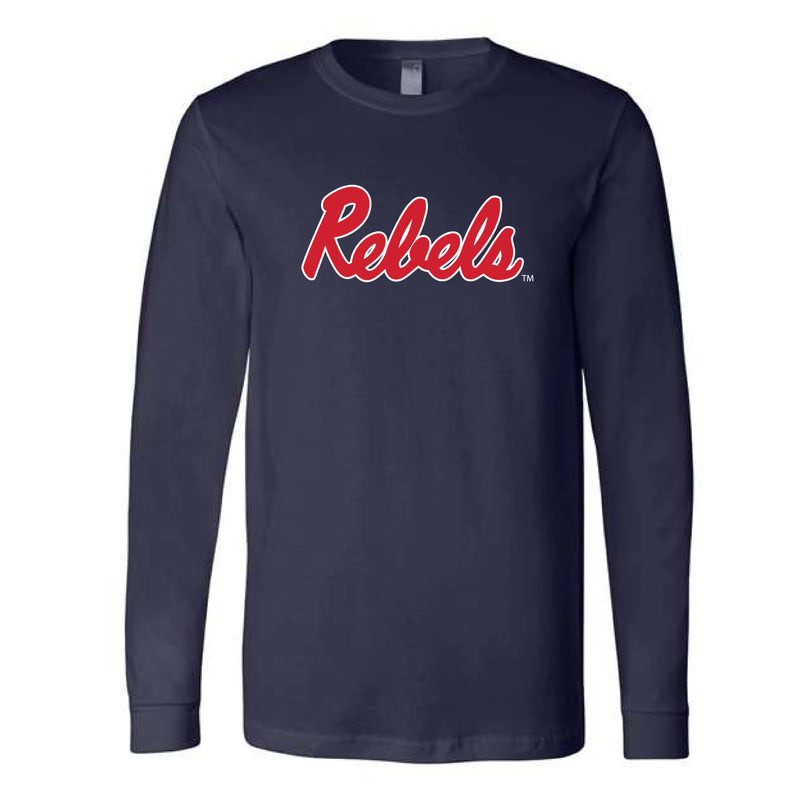 The Rebels Script Logo | Navy Long Sleeve