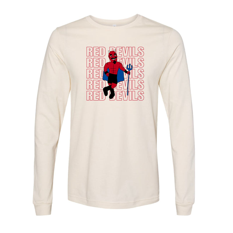 The Red Devils Repeat | Natural Long Sleeve Tee