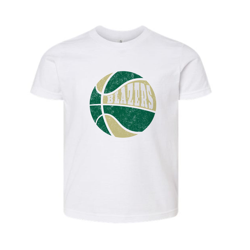 The Retro Blazers Basketball | Youth White Tee