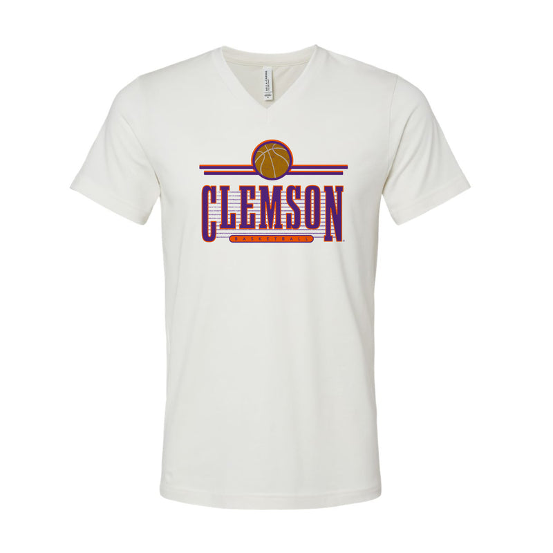 The Vintage Clemson Basketball | Vintage White V-Neck