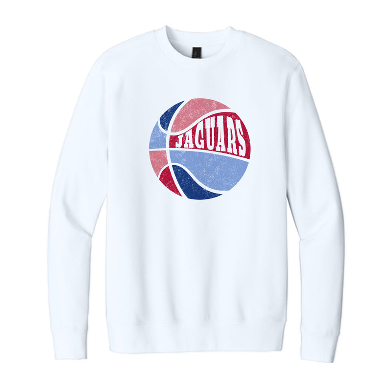 The Retro Jaguars Basketball | Adult White Sweatshirt