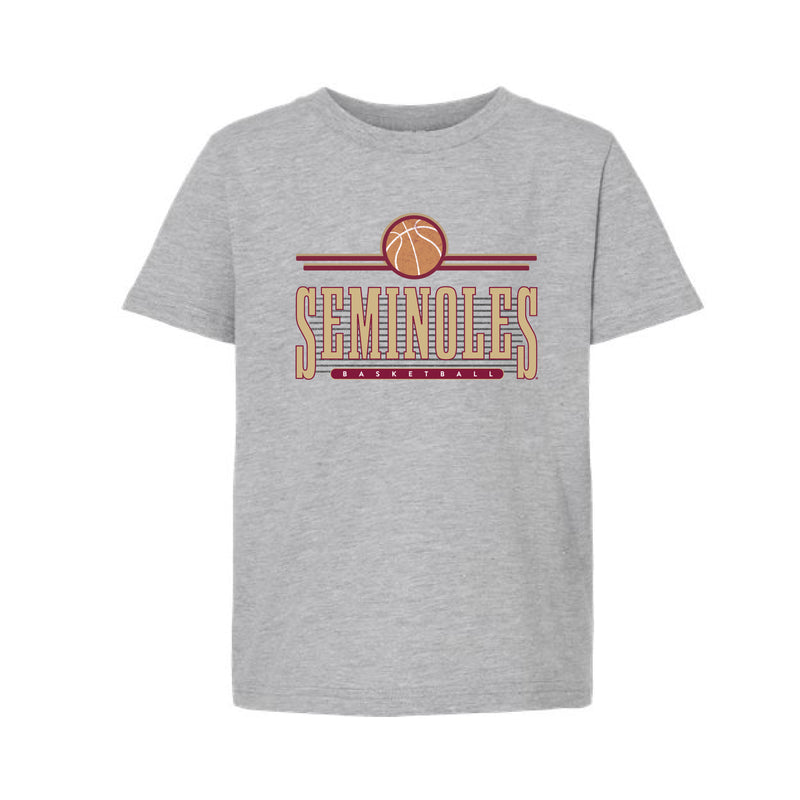 The Retro Seminoles Basketball | Youth Heather Grey Tee