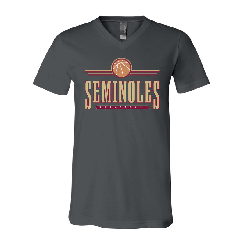 The Retro Seminoles Basketball | Asphalt V-Neck Tee