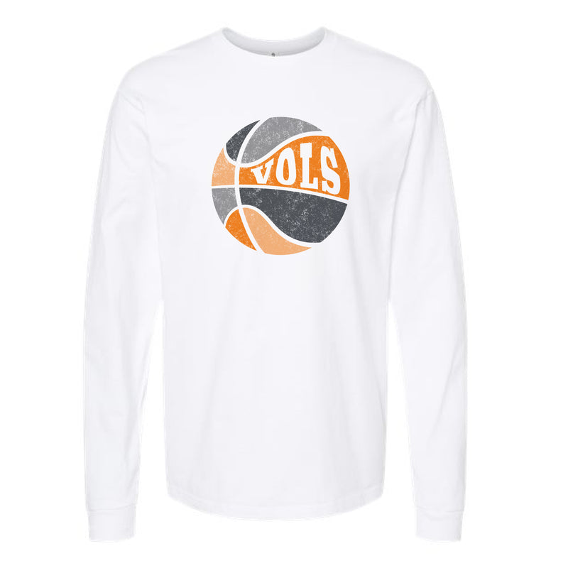 The Retro Vols Basketball | White Long Sleeve