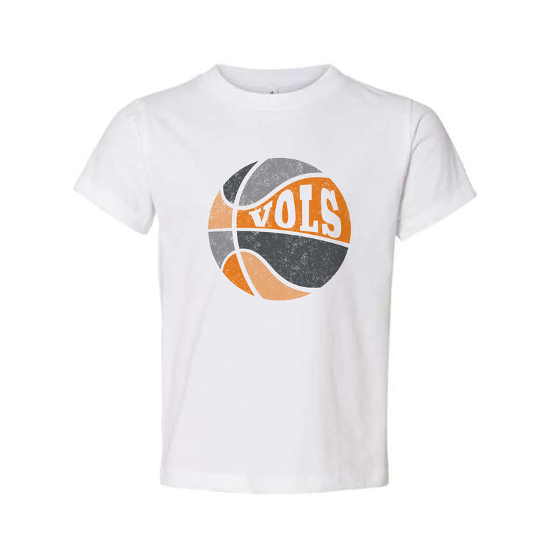 The Retro Vols Basketball | Toddler White Tee