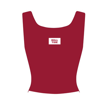 The Alli Airy Tank Roll Tide Woven Label | Youth Crimson