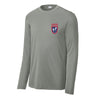 The ROTC Circle | Adult Grey Heather Sport Tek Long Sleeve Tee