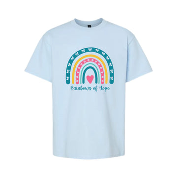 The Rainbows of Hope | Light Blue Youth Tee
