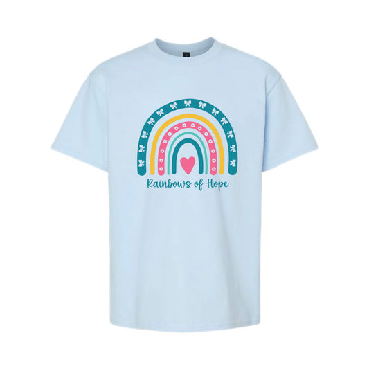 The Rainbows of Hope | Light Blue Youth Tee