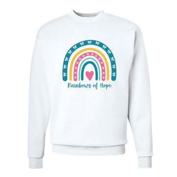The Rainbow of Hope | White Crewneck Sweatshirt