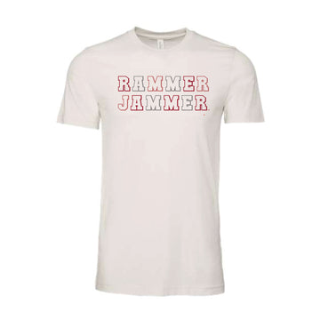 The Rammer Jammer Block | Adult Vintage White Tee