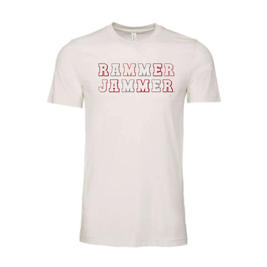 The Rammer Jammer Block | Adult Vintage White Tee