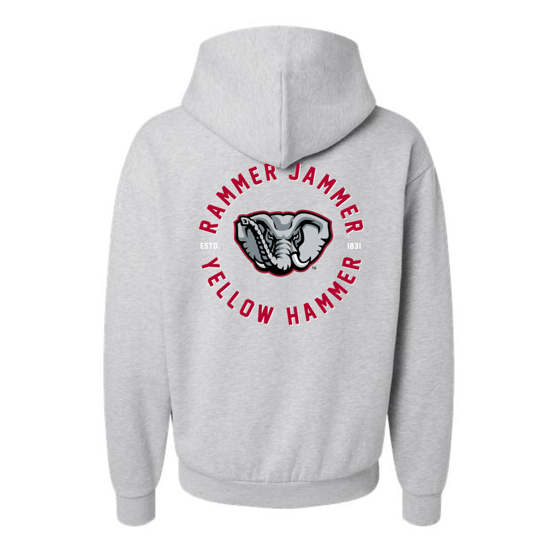 The Rammer Jammer Circle EST | Grey Heather Hoodie