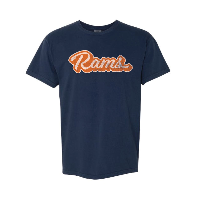 The Rams Script | Adult True Navy Tee