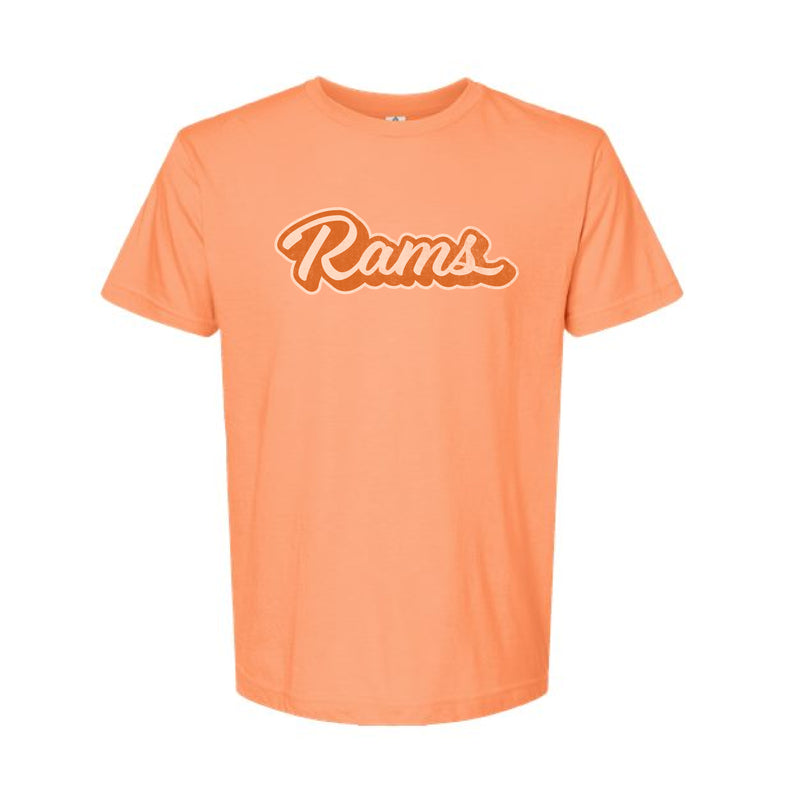 The Rams Script | Heather Cantaloupe Oversized Tee