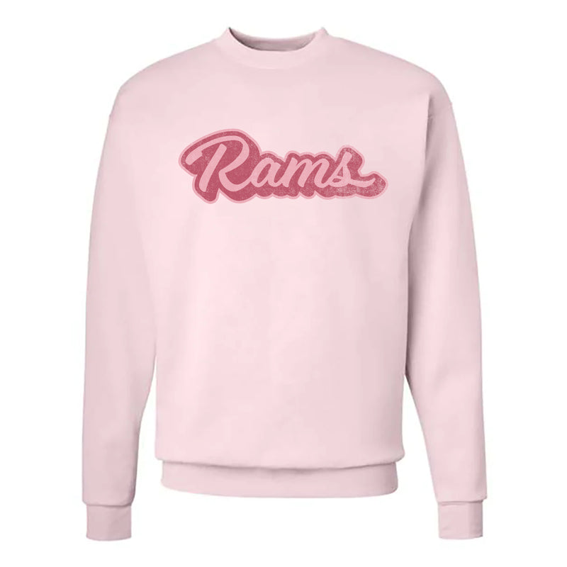 The Rams Script | Light Pink Oversized Crewneck Sweatshirt