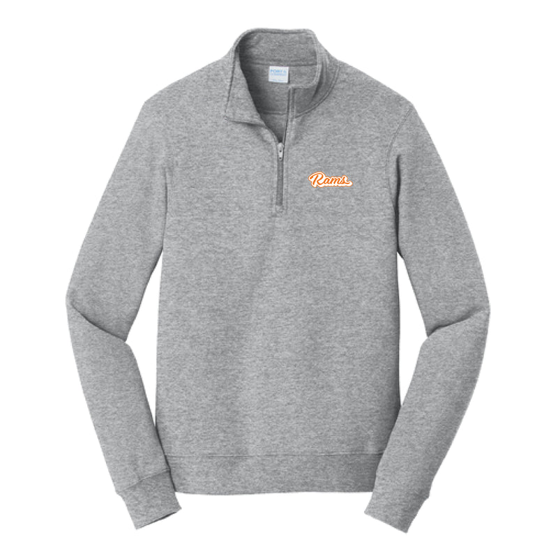 The Rams Script | Adult Athletic Heather 1/4 Zip