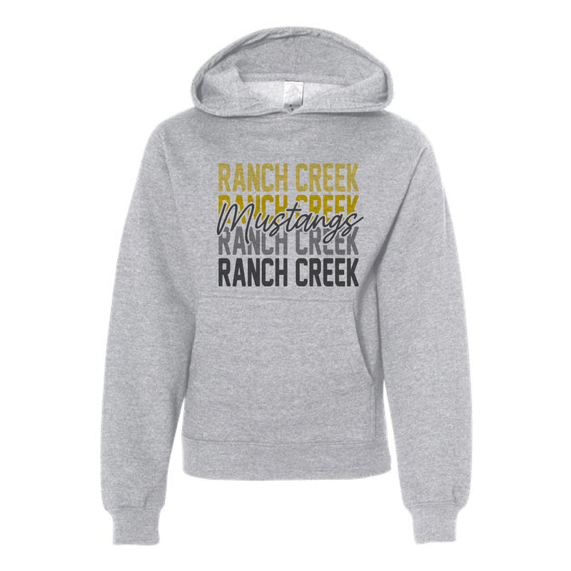 The Ranch Creek Repeat | Grey Heather Youth Hooded Sweatshirt