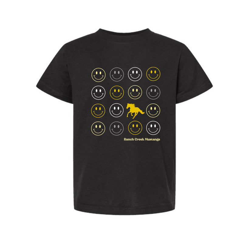 The Ranch Creek Smilies | Black Oversized Youth Tee