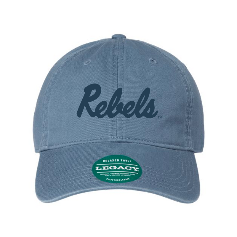 The Rebels Logo Embroidered | Lake Blue Legacy Dad Hat