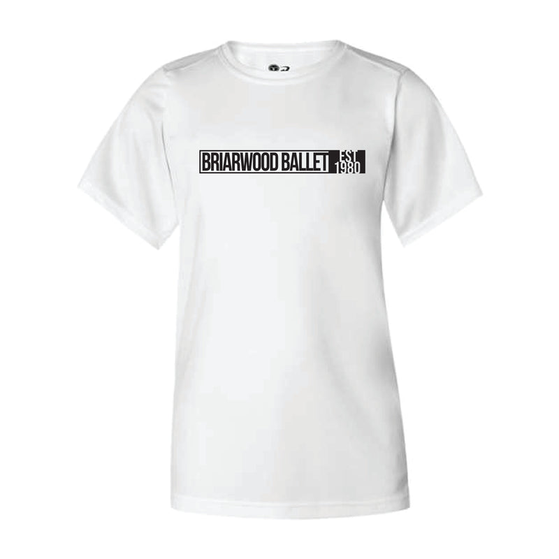 The Briarwood Ballet Rectangle | White Performance Youth Tee