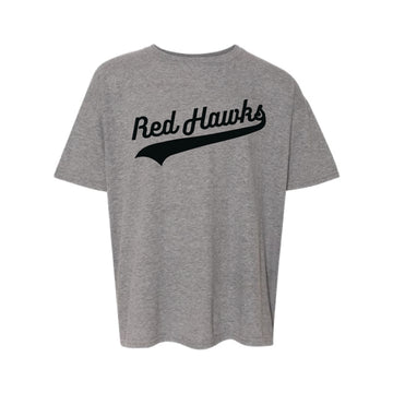 The Red Hawks Swoosh | Youth Graphite Heather Tee