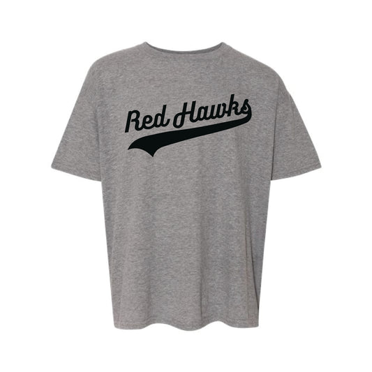 The Red Hawks Swoosh | Youth Graphite Heather Tee