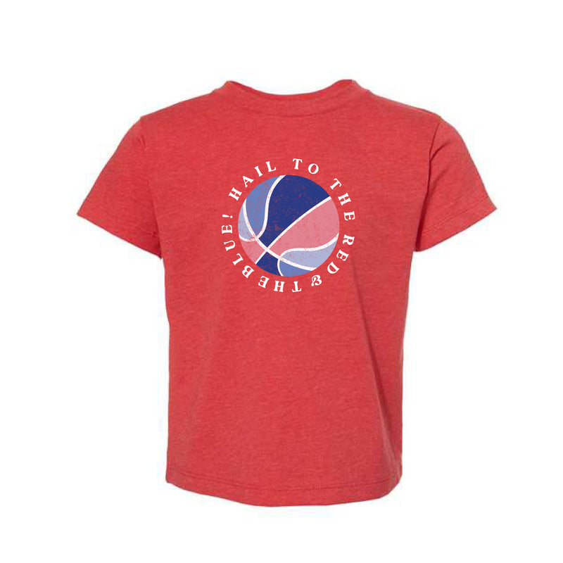 The Red & Blue Basketball | Heather Red Toddler Tee