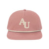 The Retro AU | Embroidered Rose/ Cream Rope Cap