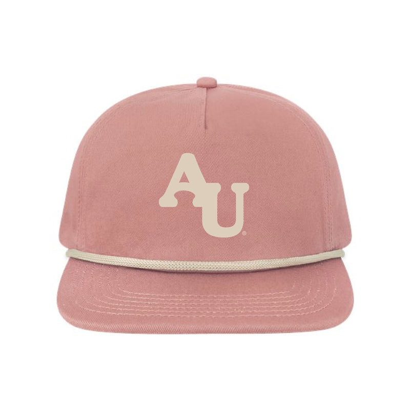 The Retro AU | Embroidered Rose/ Cream Rope Cap