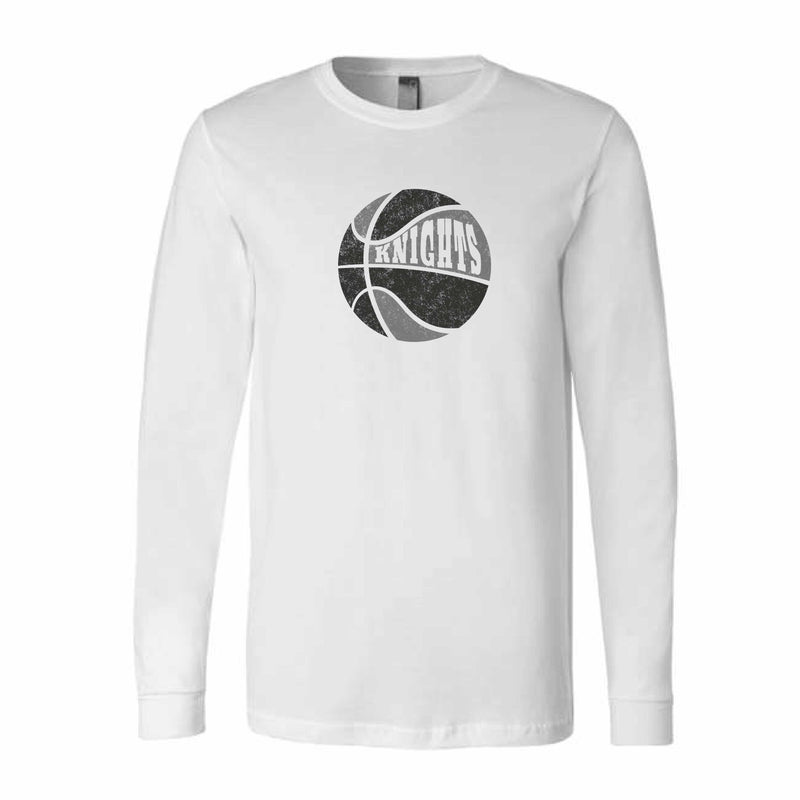 The Retro Basketball Multi | White Long Sleeve