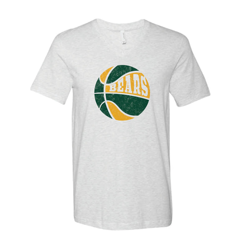 The Retro Bears Bball | Ash V-Neck Tee