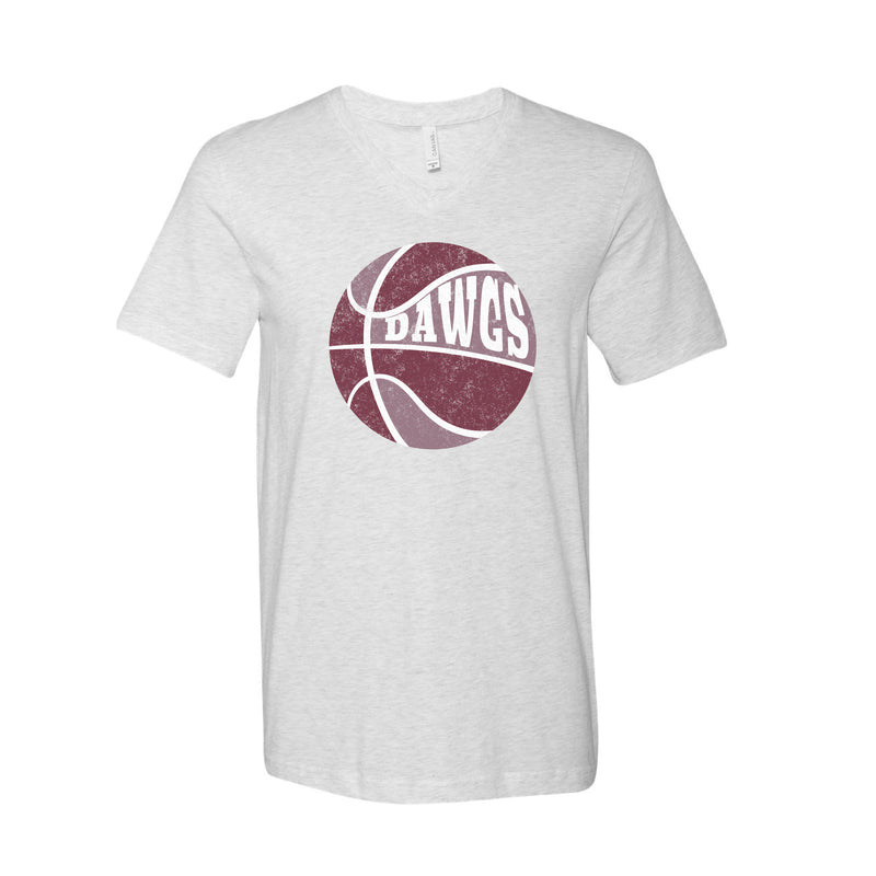 The Retro Dawgs Bball | Ash V-Neck Tee