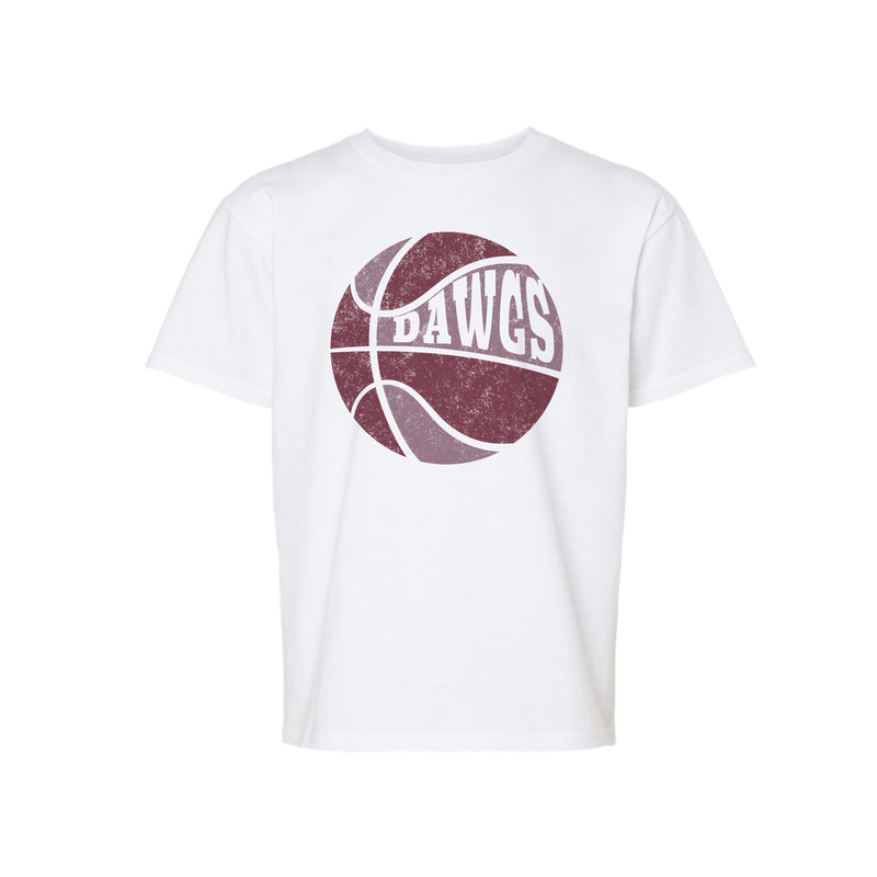 The Retro Dawg Bball | Youth White Tee